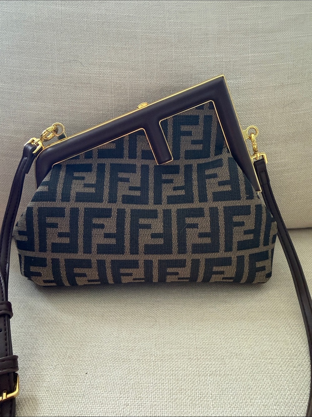 Fendi clutch - canvas material.